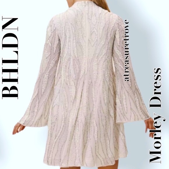 New BHLDN Morley 0 & 2 Off White Sequin Embellished Wedding Mini Swing Dress - Picture 2 of 6
